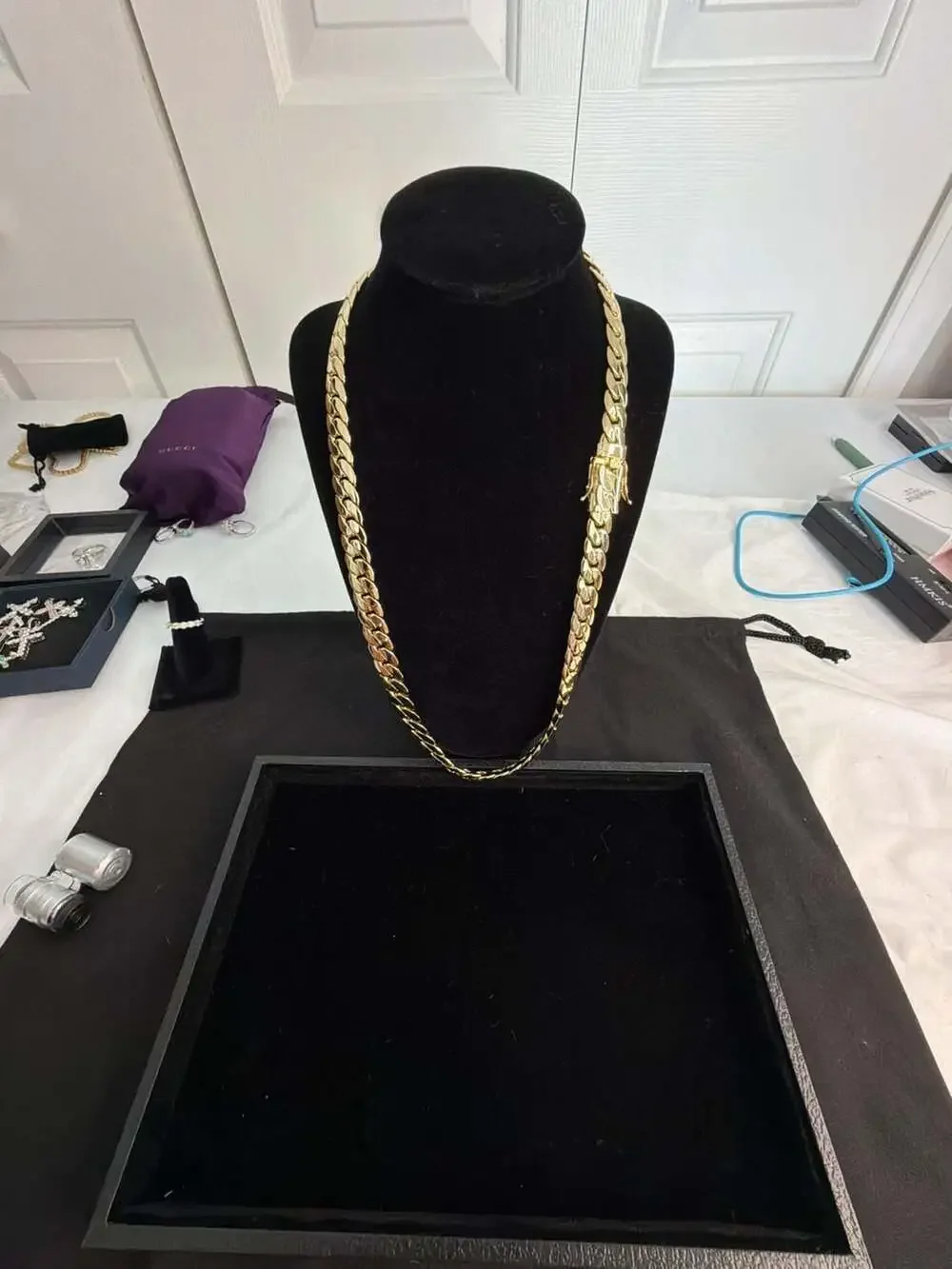 14k Gold Filled Miami Cuban Link Chain Necklace 26 Inches 160 grams